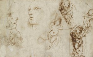 Diverses études, principalement pour la Sainte Catherine Borghese-Beckford