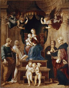 Vierge avec quatre anges et quatre