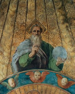 Disputa (détail) : Dieu le Père. Fresque dans la Stanza della Segnatura - Raphael