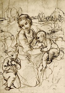 Madone et Enfant avec Saint Jean - Raffaello Sanzio Raphael