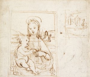 Étude pour une image de la Vierge et l