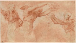 Étude pour les dieux célébrant le mariage de Psyché et Cupidon, 1518-1519 - Raphael