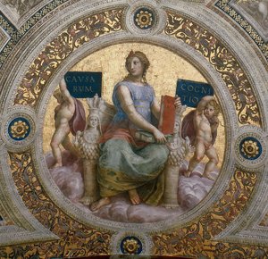La Philosophie. Fresque au plafond dans la Stanza della Segnatura, ca. 1510-1511