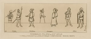 Personnages italiens du 14ème siècle - Raphael Jacquemin