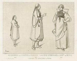 Paysans du canton de Zurich et laitière d