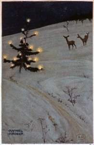 Arbre de Noël dans la neige