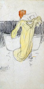 Femme rousse... dans la salle de bain, vers 1900-1917
