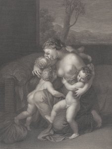 Charité avec trois petits enfants, 1795