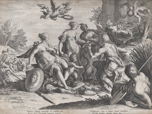 Le Jugement de Pâris, 1589 - Raphael Sadeler