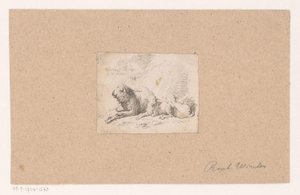 Mouton couché avec deux agneaux - Raphael Winter