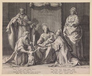 Sainte famille avec Zacharie, Élisabeth et Jean-Baptiste