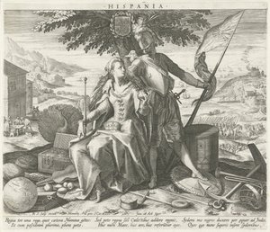 Espagne avec Junon et Mars - Raphaël Sadeler (I)