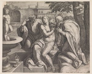 Suzanne et les vieillards - Raphaël Sadeler (I)