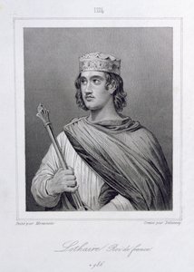 Lothaire (941-986) Roi de France, gravé par Delannoy - Raymond Quinsac Monvoisin
