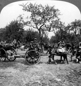 Artillerie tirée par des chevaux, Première Guerre mondiale