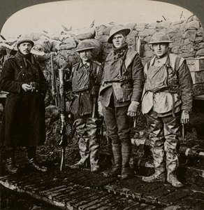 Mitrailleurs Lewis, Hollebeke, Belgique, Première Guerre mondiale
