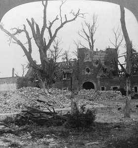 Ruines du château de Beury, Festubert, France, Première Guerre mondiale, vers 1914-1918