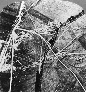La ligne Hindenburg depuis 8000 pieds, France, Première Guerre mondiale, vers 1916-1918 - Realistic Travels Publishers