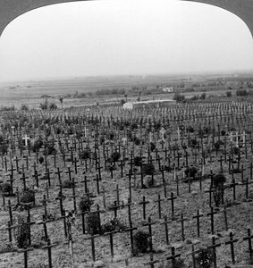 Cimetière de Tyne Cot, crête de Passchendaele, Belgique, Première Guerre mondiale, vers 1918-1919