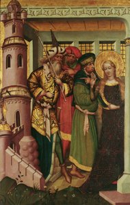 Sainte Barbe est conduite à la tour - Regensburger Maler