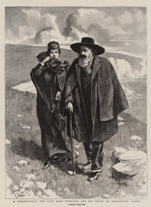 A Reminiscence, the Late Lord Tennyson and his Nurse on Freshwater Downs (gravure) - Reginald Thomas Cleaver