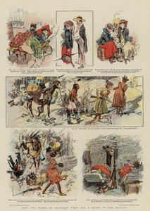 Comment deux pupilles de la chancellerie sont allés faire un tour dans les Rocheuses (lithographie couleur) - Reginald Thomas Cleaver