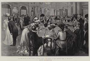 En pleine saison à Monte-Carlo, une soirée dans la salle de roulette du Casino (litho) - Reginald Thomas Cleaver