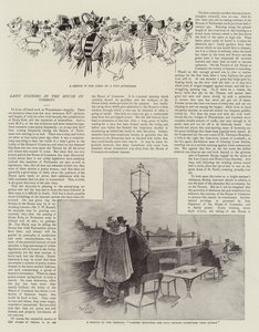 Dame visiteuse à la Chambre des communes (litho) - Reginald Thomas Cleaver