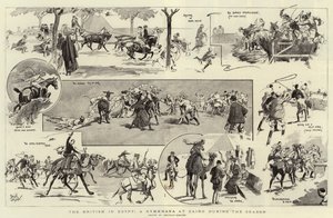 Les Britanniques en Egypte, un gymkhana au Caire pendant la saison (litho) - Reginald Thomas Cleaver