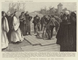 Les funérailles du professeur Tyndall, au bord de la tombe (gravure) - Reginald Thomas Cleaver