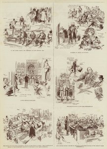 The Home Rule Session, Some "Daily Graphic" Sketches in Parliament (gravure)