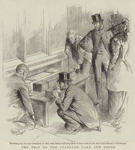 Le test du mètre et de la livre standard (lithographie) - Reginald Thomas Cleaver