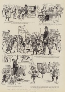 Le dernier cri des grèves, la révolte du ballet des trottoirs (gravure)
