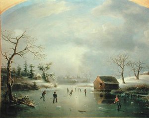 Étang de patinage à Morristown, New Jersey - Regis Francis Gignoux