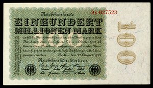 Papiermark de la République de Weimar, époque de l