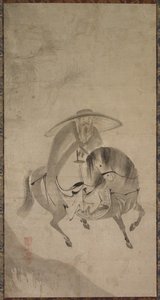 Su Dongpo chevauchant un âne, fin du 16e au début du 17e siècle - Reietsu