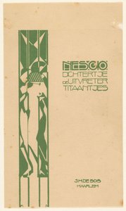 Bandontwerp voor: Nescio, Dichtertje, de uitvreter en titaantjes, 1918