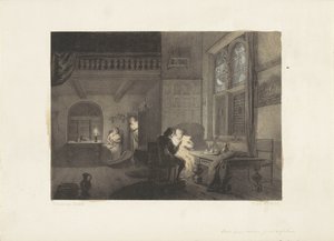 Intérieur avec des figures à la lumière des bougies - Reinier Craeyvanger