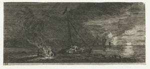 Vue de mer de nuit (série Divers embarquements et autres faits)