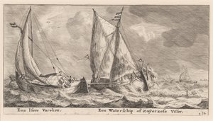 Un navire "Isère" et un Waterschip ou bateau de pêche du Zuiderzee