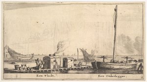 Un radeau et un Onderlegger, 17ème siècle - Reinier Zeeman