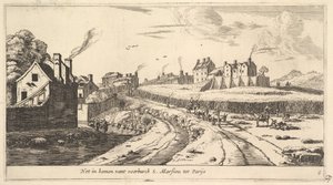 Entrée du faubourg de Saint-Marceau près de Paris, XVIIe siècle