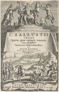Un empereur et la Justice sur un char triomphal (page de titre pour: A. Thysius jr., Opera, quæ extant, omnia, 1659) - Reinier van Persijn