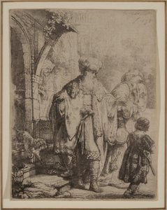 Abraham chassant Agar et Ismaël - Rembrandt van Rijn