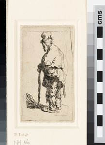 Mendiant appuyé sur un bâton, vers 1630 - Rembrandt van Rijn
