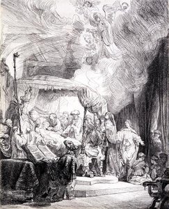 La mort de la Vierge - Rembrandt Harmensz. van Rijn