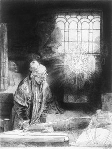 Dr Faustus dans son étude (gravure)
