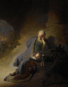 Jérémie pleurant la destruction de Jérusalem - Rembrandt van Rijn
