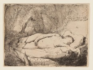 Jupiter et Antiope : Petite plaque, c.1631