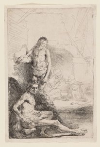 Nu masculin assis et debout, c.1646